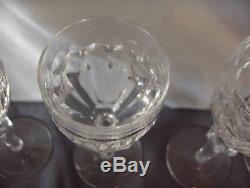 4 Vintage Waterford Crystal Curraghmore 5 7/8 Port Wine Thumbprint Cut Panel