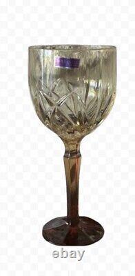 4 Vintage Waterford Crystal Water Wine Glasses Marquis Amber Brookside