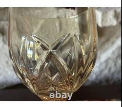 4 Vintage Waterford Crystal Water Wine Glasses Marquis Amber Brookside