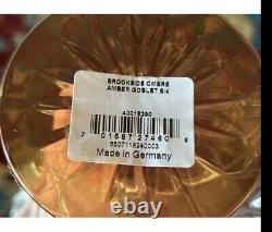 4 Vintage Waterford Crystal Water Wine Glasses Marquis Amber Brookside