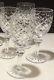 4 Vintage Waterford Powerscourt White Wine Glasses 6 3/8