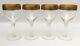 4 Vintage Wide 22K Gold Band Wine Glasses Dorothy Thorpe Mid Century