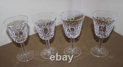 4 Waterford Crystal Lismore Vintage Claret Wine Glasses 5-7/8 NO CHIPS + Box