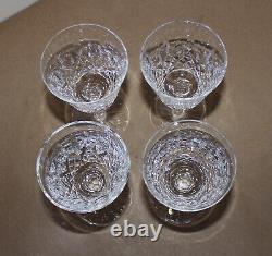 4 Waterford Crystal Lismore Vintage Claret Wine Glasses 5-7/8 NO CHIPS + Box