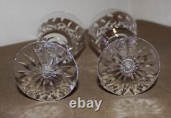 4 Waterford Crystal Lismore Vintage Claret Wine Glasses 5-7/8 NO CHIPS + Box