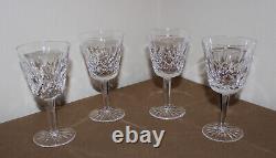 4 Waterford Crystal Lismore Vintage Claret Wine Glasses 5-7/8 NO CHIPS + Box