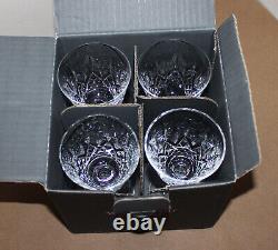 4 Waterford Crystal Lismore Vintage Claret Wine Glasses 5-7/8 NO CHIPS + Box