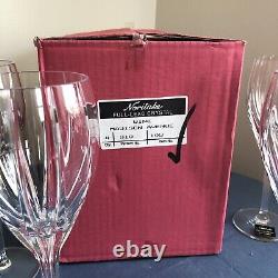 4 pc Vintage 1986 Noritake Madison Avenue Lead Crystal Wine Glasses New in Box