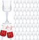 50 Pcs Reusable Vintage Wine Glasses Colorful Goblets for Parties & Weddings