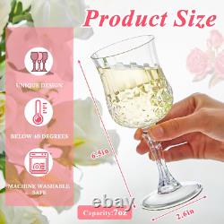 50 Pcs Reusable Vintage Wine Glasses Colorful Goblets for Parties & Weddings