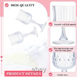 50 Pcs Reusable Vintage Wine Glasses Colorful Goblets for Parties & Weddings