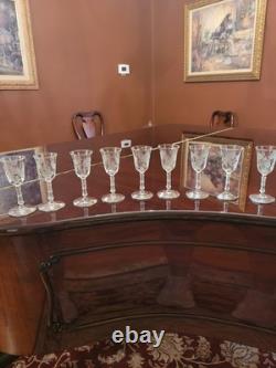 58 Piece of Vintage Etched Stemware From 1940s. Floral and Fern Pattern