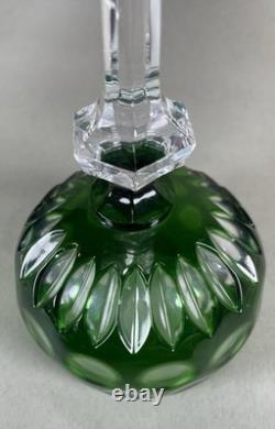 5 Bohemian Multi Color Cut To Clear Wine Glasses