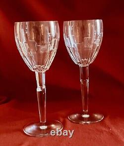 5 Pairs Vintage Stuart Crystal. Jasper Conran ICE Design Wine Glass Goblets. 9