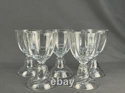 5 Rare Vintage ARS Cenedese Murano Blown 5 1/8 Footed Swirl 6 oz Wine Glasses