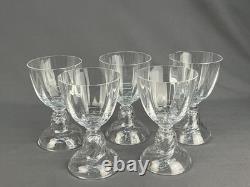 5 Rare Vintage ARS Cenedese Murano Blown 5 1/8 Footed Swirl 6 oz Wine Glasses