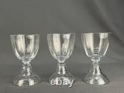 5 Rare Vintage ARS Cenedese Murano Blown 5 1/8 Footed Swirl 6 oz Wine Glasses