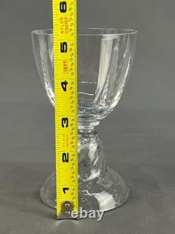 5 Rare Vintage ARS Cenedese Murano Blown 5 1/8 Footed Swirl 6 oz Wine Glasses