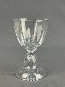 5 Rare Vintage ARS Cenedese Murano Blown 5 1/8 Footed Swirl 6 oz Wine Glasses