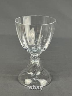 5 Rare Vintage ARS Cenedese Murano Blown 5 1/8 Footed Swirl 6 oz Wine Glasses