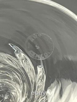 5 Rare Vintage ARS Cenedese Murano Blown 5 1/8 Footed Swirl 6 oz Wine Glasses