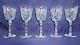 5 Superb Vintage Fostoria Glass NAVARRE BLUE 6 1/2 Claret Wine Goblets