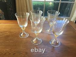 5 Venetian glass Water or white wine Goblets