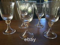 5 Venetian glass Water or white wine Goblets