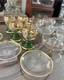 5 Vintage Gold Roemer Wine Glasses, Moser-Millot 6 and Three Gold Plates