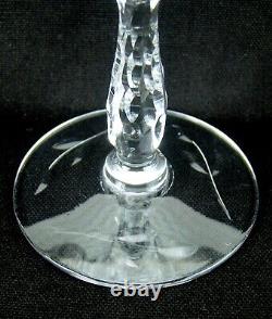 5 Vintage Libbey Rock Sharpe Elegant Floral Etched Wine Claret Glasses