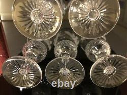 5 Vintage Scottish Edinburgh Crystal Thistle Wine / Sherry Glasses (signed)