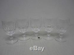 5 Vintage Signed Waterford 4 3/4 Colleen Claret Wine Glasses Excellent Cond