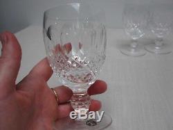 5 Vintage Signed Waterford 4 3/4 Colleen Claret Wine Glasses Excellent Cond