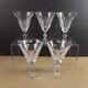 5 Waterford Galtee Water Claret Wine Glasses Panel Cut 5.25 Tall VGC Vintage