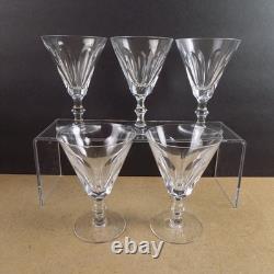 5 Waterford Galtee Water Claret Wine Glasses Panel Cut 5.25 Tall VGC Vintage
