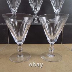 5 Waterford Galtee Water Claret Wine Glasses Panel Cut 5.25 Tall VGC Vintage