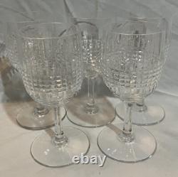 6 Baccarat Nancy Cordial Aperitif Port Sherry Glasses Crystal France Vintage