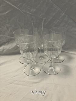 6 Baccarat Nancy Cordial Aperitif Port Sherry Glasses Crystal France Vintage