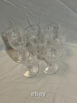 6 Baccarat Nancy Cordial Aperitif Port Sherry Glasses Crystal France Vintage