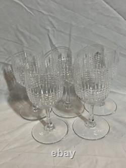 6 Baccarat Nancy Cordial Aperitif Port Sherry Glasses Crystal France Vintage