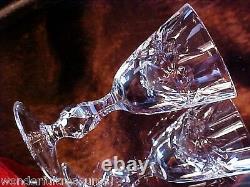 6 CUT Crystal Glass Wine Cordial Shot Glasses RING Stem Vntg U. S. ZONE GERMANY