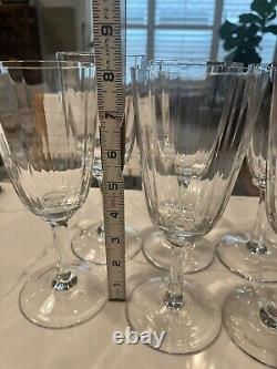 (6) Dansk Design Crystal Ursula Pattern Red Wine Goblet Drinking Glasses 7 7/8