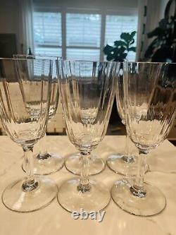 (6) Dansk Design Crystal Ursula Pattern Red Wine Goblet Drinking Glasses 7 7/8