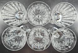 6 Fostoria Navarre Clear Claret Wine Glasses Set Floral Etch Optic Stemware Lot