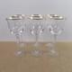 6 Lenox Crystal Classic Federal Gold 7.25 Wine Glasses Goblets USA Vintage
