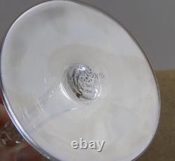 6 Lenox Crystal Classic Federal Gold 7.25 Wine Glasses Goblets USA Vintage
