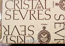 6 New Vintage Paris France Cristal de Sèvres Varicolored Crystal Wine Stemware