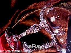6 RARE Vntg Crystal CUT GLASS Wine Champagne Glasses CUT PANEL TEARDROP IN STEM