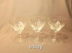 6 ROYAL BRIERLEY ELIZABETH England 5 1/2 Crystal Wine Glasses or Water Goblets