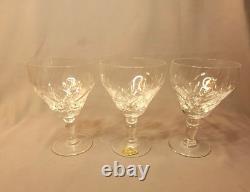 6 ROYAL BRIERLEY ELIZABETH England 5 1/2 Crystal Wine Glasses or Water Goblets